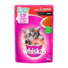 Sachê Whiskas Jelly Filhotes Carne 85g